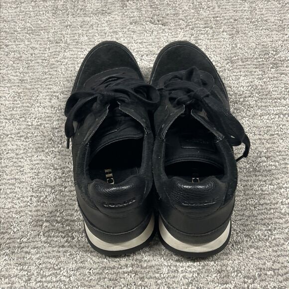 Coach Carter Runner Shoes Mens 8.5 D Leather Lace Up FG1599 Black Sneakers - Picture 6 of 10